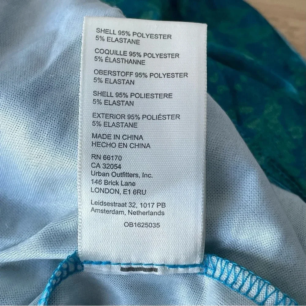 New! Free People Bali tight rope romper blue green velvet nwot 29047